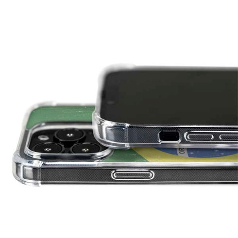 Brazil Flag Distressed iPhone 13 Pro MagSafe Case